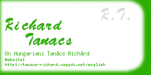 richard tanacs business card